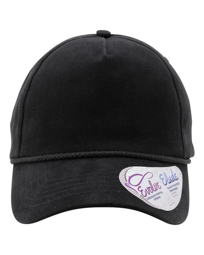 Infinity Her Women's Washed 5-Panel Rope Cap MAYA #color_Black/ Black Leopard