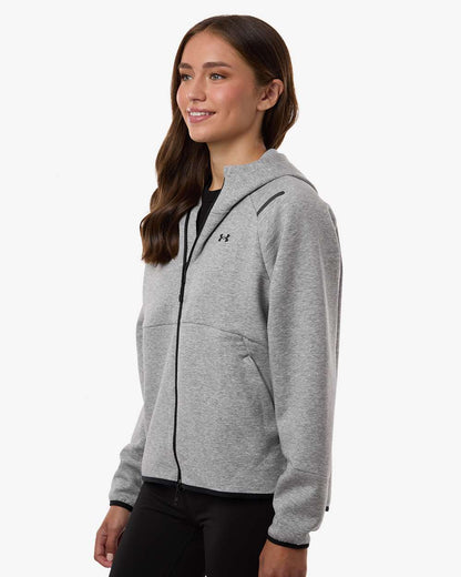Under Armour Women's Unstoppable Fleece Full-Zip 1379842 #colormdl_Mod Grey/ Black