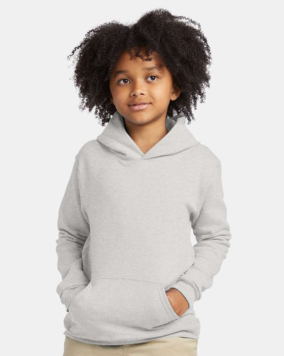 Hanes Youth EcoSmart® Hooded Sweatshirt P473 #colormdl_Ash