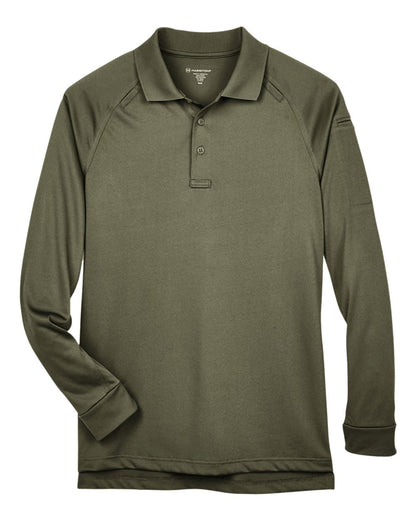 Harriton Men's Advantage Long Sleeve Tactical Polo M211L #color_Tactical Green