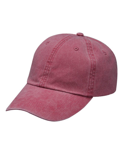 Adams Headwear Optimum Pigment-Dyed Dad Hat LP101 #color_Nautical Red