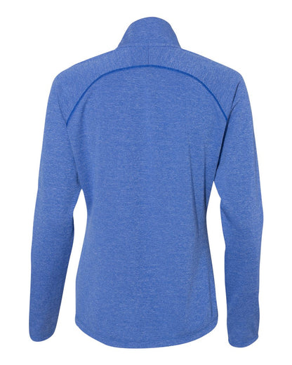 Adidas Women's Lightweight Quarter-Zip Pullover A281 #color_Collegiate Royal Heather/ Carbon