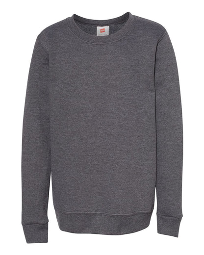 Hanes Youth EcoSmart® Crewneck Sweatshirt P360 #color_Charcoal Heather
