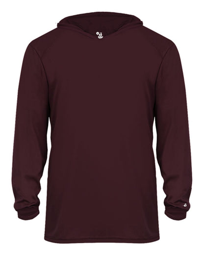 Badger Youth B-Core Long Sleeve Hooded T-Shirt 2105 #color_Maroon