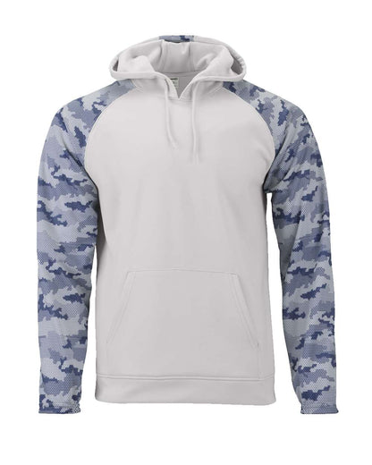 Paragon Unisex Tahoe Camo Fleece Hooded Sweatshirt 306 #color_Aluminum/ Navy