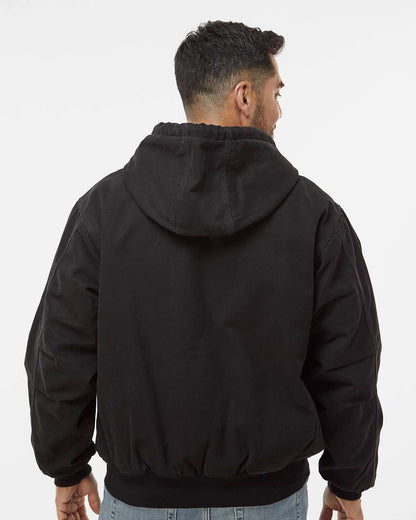 DRI DUCK Men's Tall Cheyenne Boulder Cloth™ Hooded Jacket with Tricot Quilt Lining 5020T #colormdl_Black