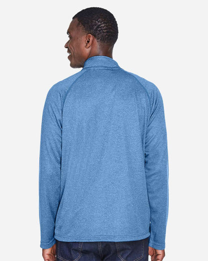 Devon & Jones Men's Stretch Tech-Shell® Compass Quarter-Zip Pullover DG440 #colormdl_French Blue Heather