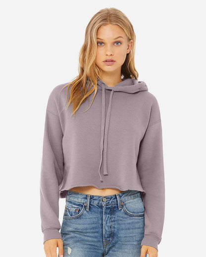 BELLA + CANVAS Women's Crop Fleece Hoodie Sweatshirt 7502 #colormdl_Storm