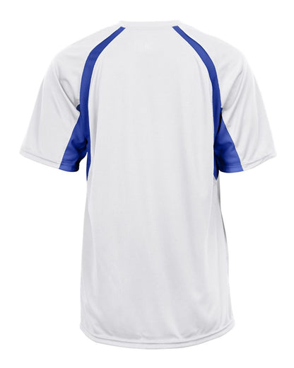 Badger B-Core Hook T-Shirt 4144 #color_White/ Royal