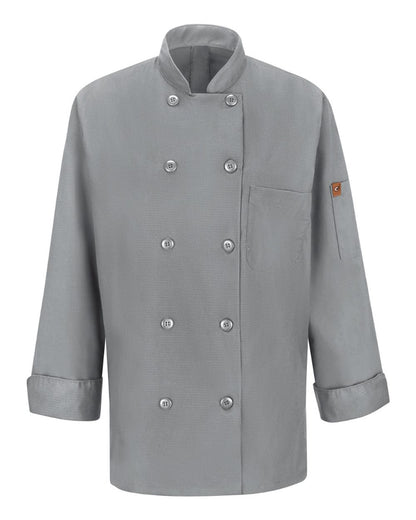 Chef Designs Women's Mimix™ Chef Coat with OilBlok 041X #color_Grey