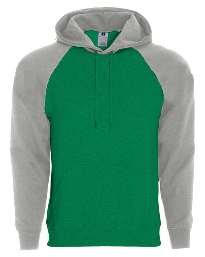 Holloway Men's Athletic Fleece Banner Hooded Sweatshirt 229179 #color_Kelly/ Athletic Heather