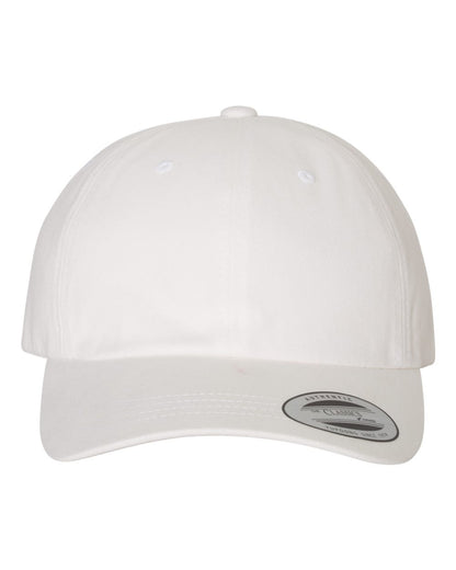 YP Classics Peached Cotton Twill Dad Hat 6245PT #color_White