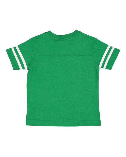 Rabbit Skins Toddler Football Fine Jersey Tee 3037 #color_Vintage Green/ White