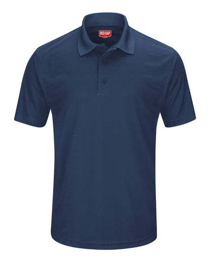 Red Kap Men's Short Sleeve Performance Knit Pocketless Core Polo SK96 #color_Navy