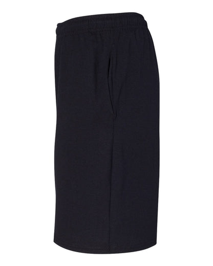 Russell Athletic Men's Cotton Classic Jersey Shorts with Pockets 25843M #color_Black