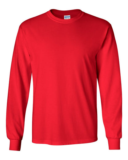 Gildan Unisex Ultra Cotton® Long Sleeve T-Shirt 2400 #color_Red