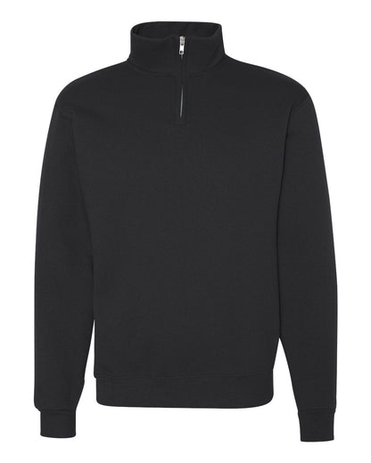 JERZEES Unisex Nublend® Cadet Collar Quarter-Zip Sweatshirt 995MR #color_Black