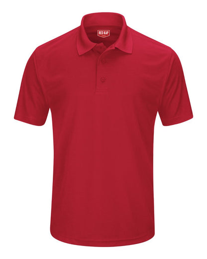 Red Kap Men's Short Sleeve Performance Knit Pocketless Core Polo SK96 #color_Red