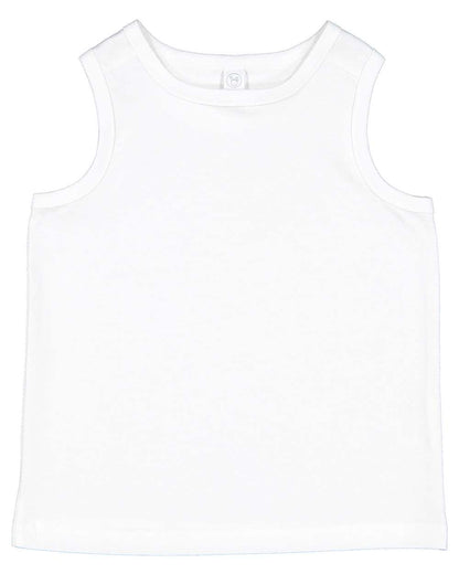 Rabbit Skins Toddler Fine Jersey Tank 3323 #color_White