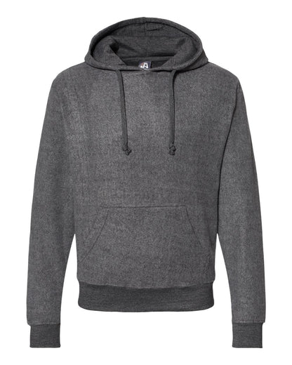 J. America Men's Flip Side Fleece Hooded Sweatshirt 8709 #color_Charcoal Heather