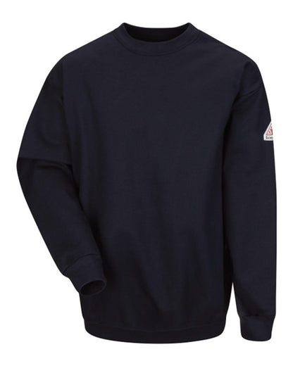 Bulwark Pullover Crewneck Sweatshirt - Cotton/Spandex Blend SEC2 #color_Navy