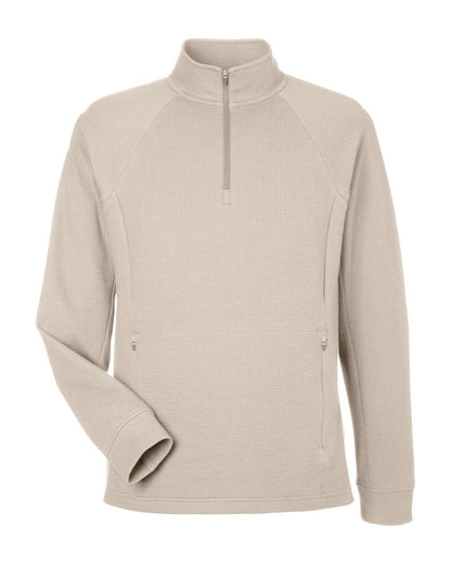 North End Men's Rhythm Waffle Quarter-Zip Pullover NE200 #color_Oatmeal