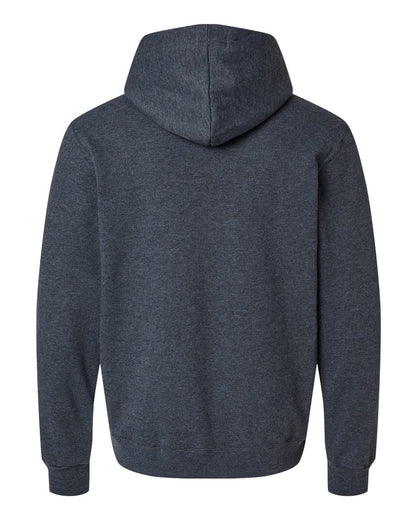 JERZEES Unisex Eco™ Premium Blend Ring-Spun Hooded Sweatshirt 700MR #color_Black Ink Heather