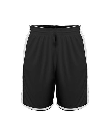 Alleson Athletic Youth Crossover Reversible Shorts 590PSPY #color_Black/ White