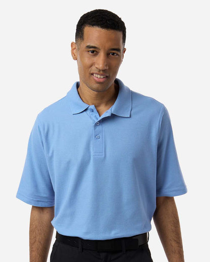 Harriton Men's Maverick CVC Pique Polo M105 #colormdl_Light College Blue