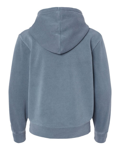 Independent Trading Co. Youth Midweight Pigment-Dyed Hooded Sweatshirt PRM1500Y #color_Pigment Slate Blue