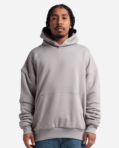 Shaka Wear Men's Garment-Dyed Double Layer Reversible Hooded Sweatshirt SHDLP #colormdl_Fog Grey