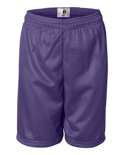 Badger Youth Pro Mesh 6" Shorts 2207 #color_Purple