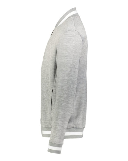 Holloway Youth V-Street Full-Zip Jacket 223647 #color_Athletic Heather/ White