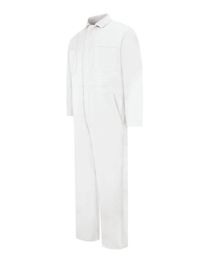 Red Kap Men's Snap-Front Cotton Coverall CC14 #color_White