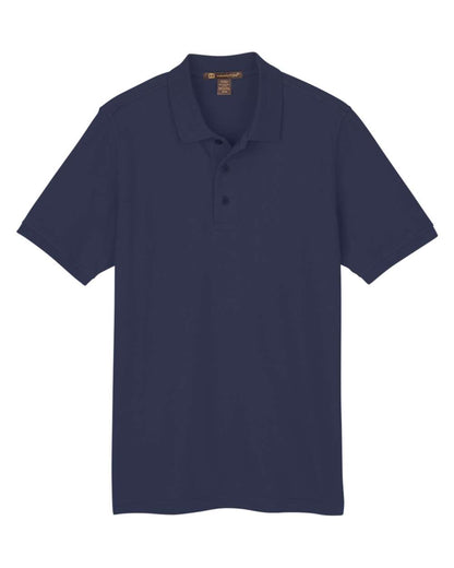 Harriton Men's Valiant Cotton Snag Protect Polo M205 #color_Dark Navy
