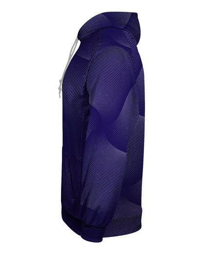Badger Men's Warp Hooded Sweatshirt 1413 #color_Purple