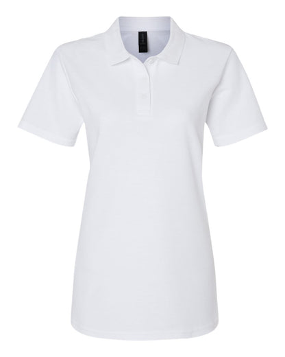 Gildan Women's Softstyle® Pique Polo 64800L #color_White