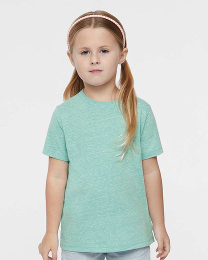 Rabbit Skins Toddler Harborside Mélange T-Shirt 3391 #colormdl_Saltwater Melange