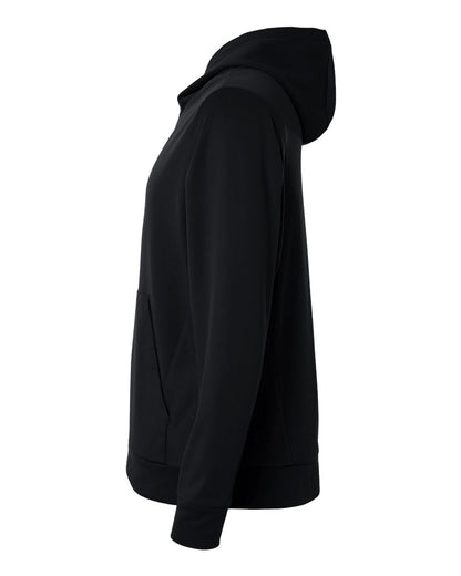 Team 365 Unisex Squad Hooded Tech Fleece Pullover TT400 #color_Black