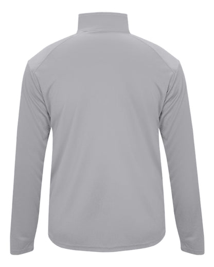 Badger Youth B-Core Quarter-Zip Pullover 2102 #color_Silver/ Graphite