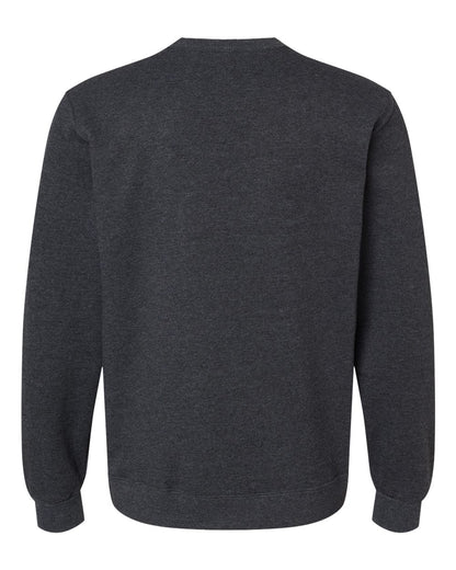 JERZEES Unisex Eco™ Premium Blend Ring-Spun Crewneck Sweatshirt 701MR #color_Black Ink Heather