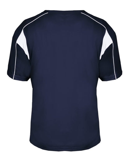Alleson Athletic Men's B-Core Pro Placket Jersey 7937 #color_Navy/ White