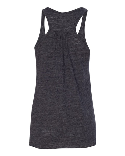 BELLA + CANVAS Women's Flowy Racerback Tank 8800 #color_Charcoal Black Slub