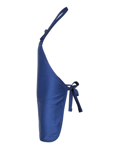 Q-Tees Full-Length Apron with Pouch Pocket Q4250 #color_Royal