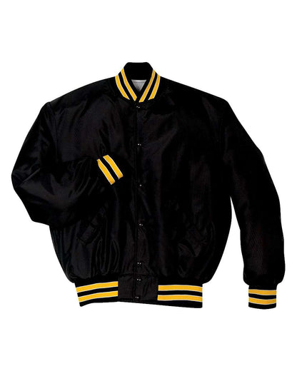 Holloway Men's Heritage Jacket 229140 #color_Black/ Light Gold/ White