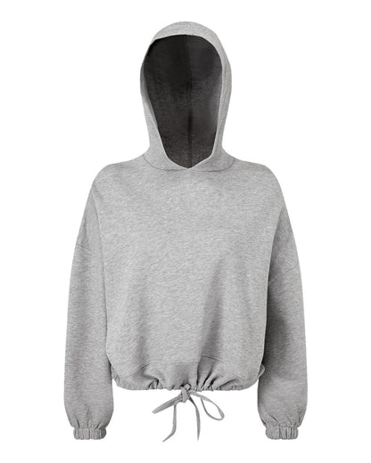 TriDri Women's Cropped Maria Hooded Sweatshirt TD085 #color_Heather Grey