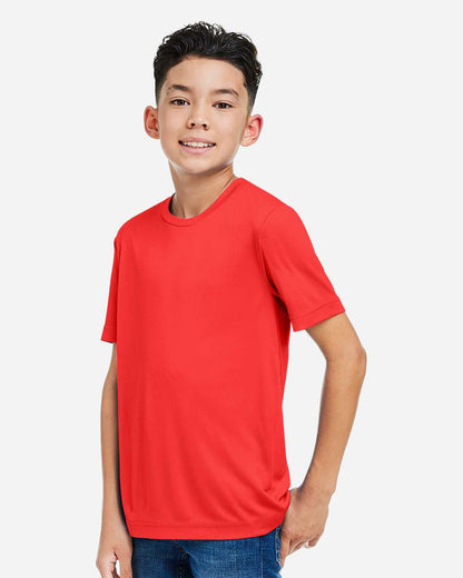 CORE365 Youth Capital Performance T-Shirt CE10Y #colormdl_Marina Red