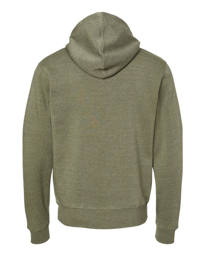 J. America Men's Triblend Fleece Hooded Sweatshirt 8871 #color_Olive Triblend