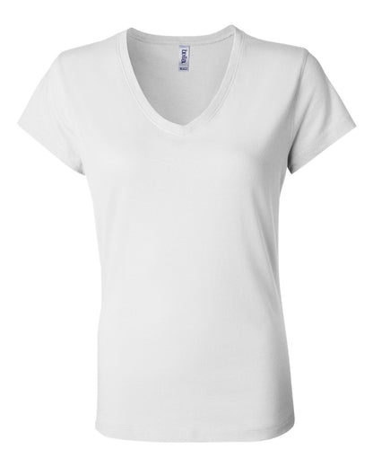 BELLA + CANVAS Women’s Jersey V-Neck Tee 6005 #color_White