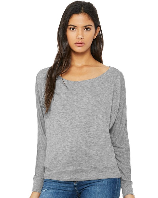 BELLA + CANVAS Women’s Flowy Off Shoulder Long Sleeve Tee 8850